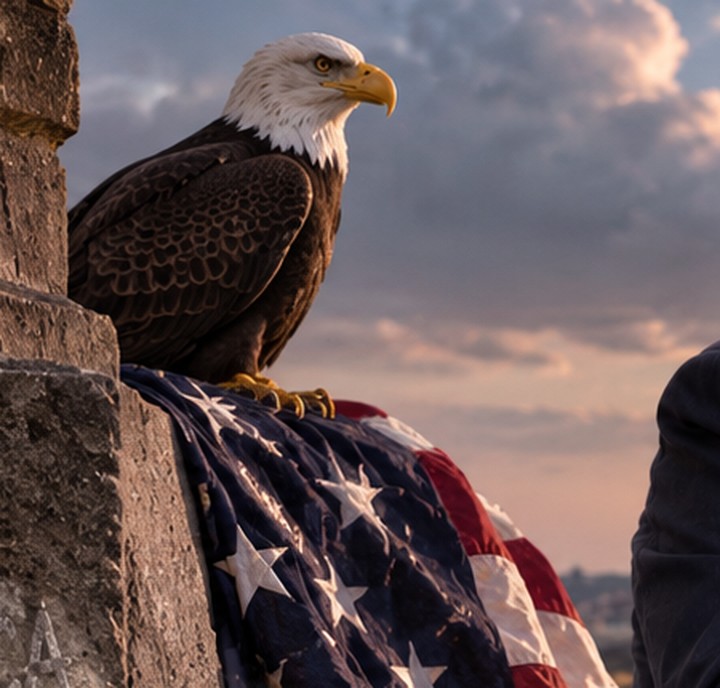 Bald eagle from the supplied scene